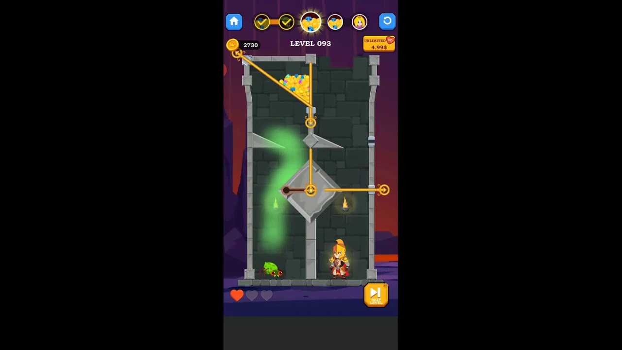 HERO QUEST LEVELS 91 92 93 94 95 HERO RESCUE UNIQUE PUZZLE WALKTHROUGH