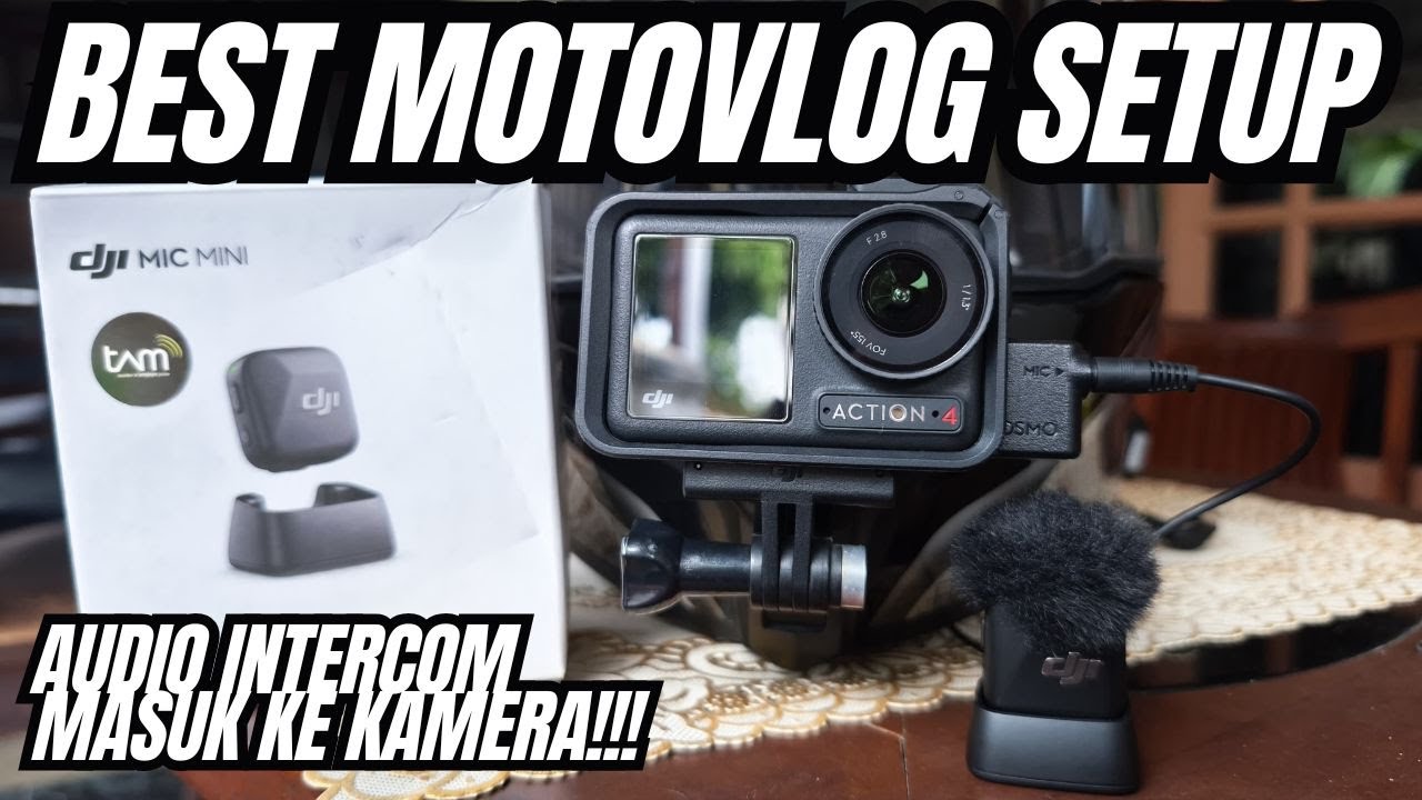 SETTING ACTION CAM DJI ACTION 4 DI HELM FULL FACE‼️AUDIO INTERCOM JAMIN ...