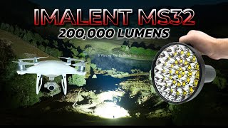 Imalent MS32  World's Brightest Flashlight 2024  200,000 Lumens  Drone Aerial Photos