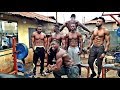 Hard In Real Street Gym African Bodybuilders Training Anywhere Anytime Anything