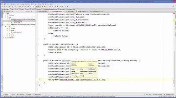 Android SQLite Database Tutorial 5 # Update values in SQLite Database table using Android   YouTube