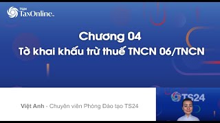 TaxOnline - PIT Deduction Return Form 06/TNCN under Circular 80/2021 Section 04