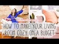 Making My Living Room A Cozy Oasis For Under $50 | Hygge
