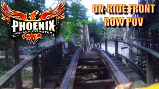 Knoebels Phoenix - On-Ride Front Row POV - 6/25/18