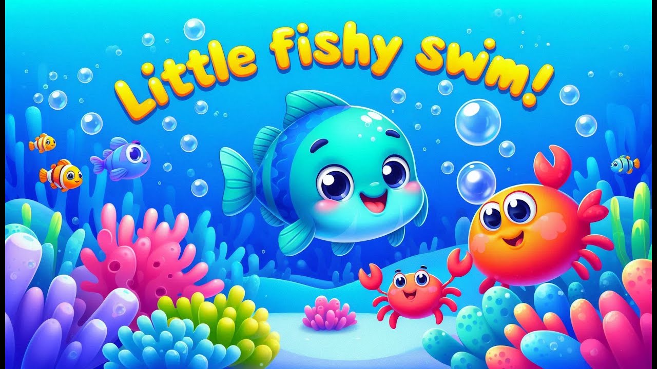Little Fishy Swim! | Fun Ocean Song for Kids | Kiddies Kingdom Nursery Rhymes