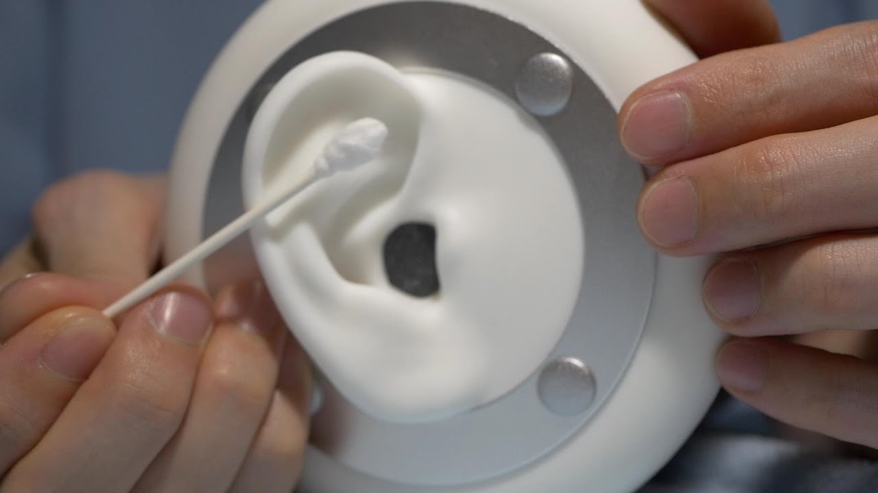 ASMR 綿棒で耳介耳掃除 Auricle Ear cleaning