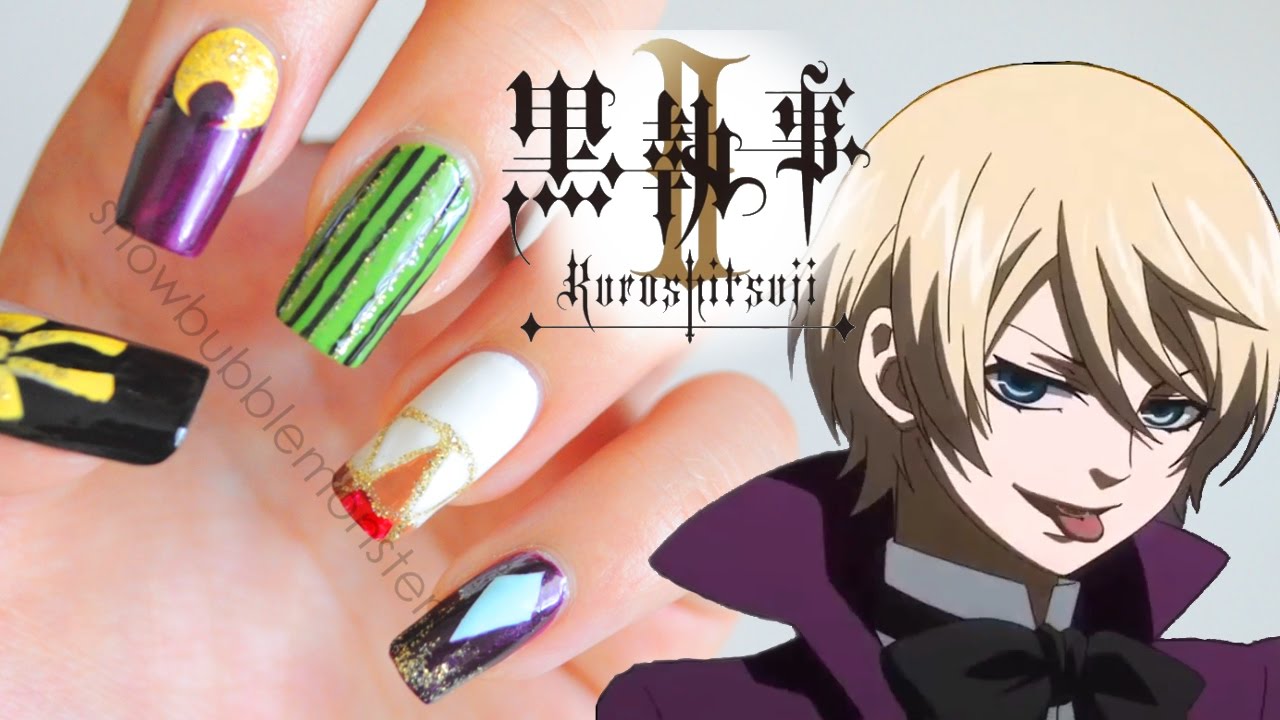 Kuroshitsuji Ii Alois Trancy Inspired Nails Snowbubblemonster Youtube Kuroshitsuji Ii Alois Trancy Inspired Nails Snowbubblemonster Youtube