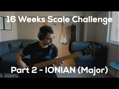 ionian-(major)-scale---bass-exercises-+-fingering---(16-weeks-scales-challenge---part-i)