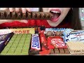 Asmr chocolate eating crunchy  chewy eating sounds no talking  toblerone