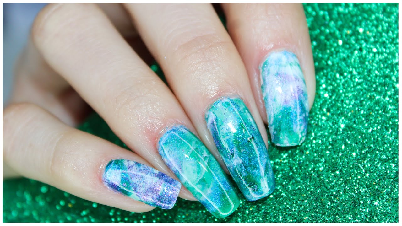 Smoosh Marble Nails || Deyanira Morales Nail_Art