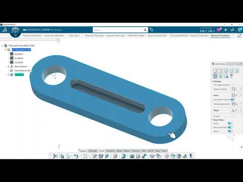 Basic Part Design Model Shell 3D Experience or CATIA V5