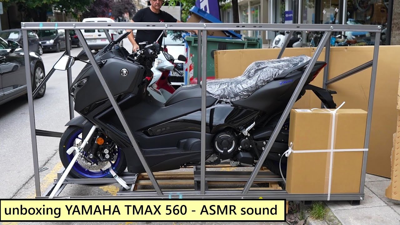 unboxing YAMAHA TMAX 560 new 2025 - ASMR sound