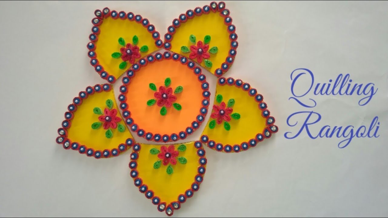 Quilling Rangoli DIY Quilling Rangoli How to make Quilled Rangoli