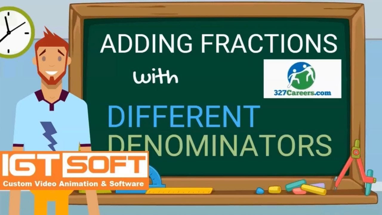 Second Chance Careers Educational Video Adding Fractions with Different Denominators Solving Math