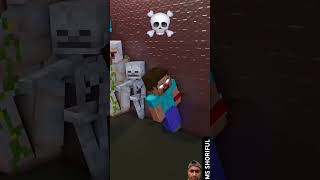 Zombie Becomes Herobrine In The Wall Challenge ⚡⌚⚡| Transform Watch #minecraft #shorts #minecrafttim