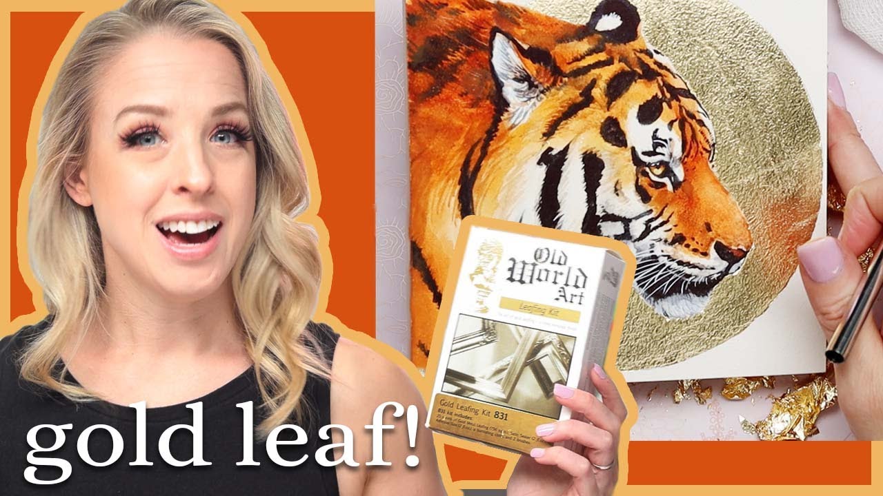 Trying Gold Leaf for the first time on a Watercolor Painting