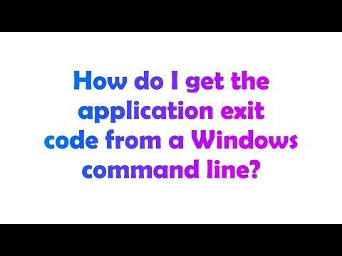 How do I get the application exit code from a Windows command line?