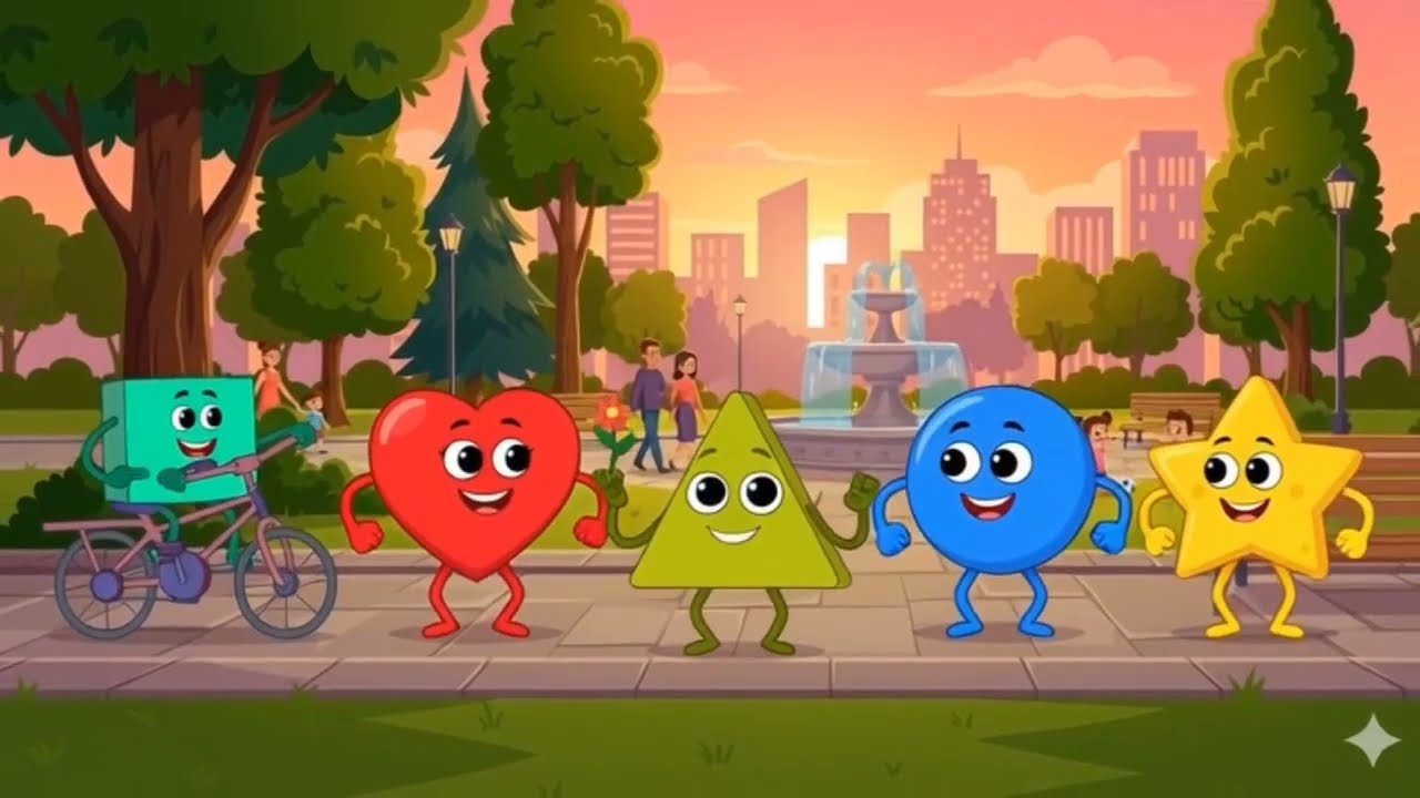 Shapes Song for Kids 🟡 Learn Circle, Square, Triangle & Rectangle | Nursery Rhymes for Toddlers