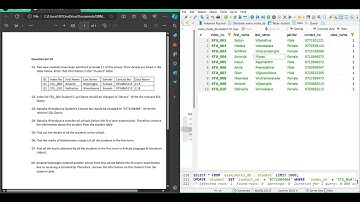Data Base Task 19 |Use Query Statement to Enter, Modify, Delete, Search data
