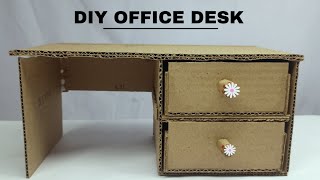 Office Desk DIY | The Ultimate Cardboard Build | How to Make Office Desk with Cardboard