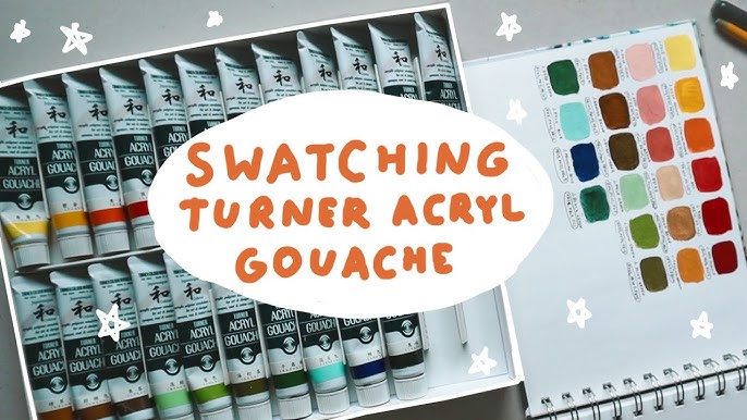 Huge Turner Art Haul & Swatching to Gentle Music (Turner Acryl Gouache) 