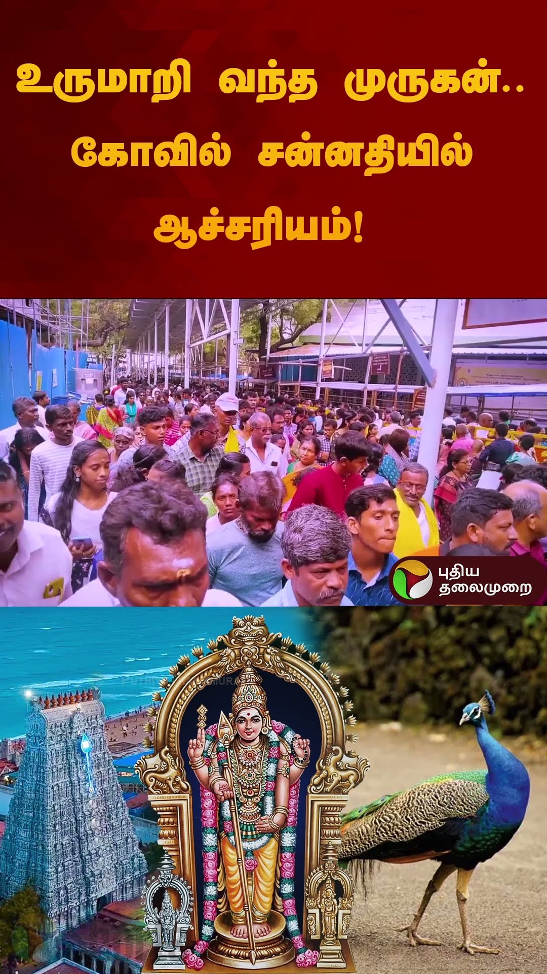 உருமாறி வந்த முருகன்..? கோவில் சன்னதியில் ஆச்சரியம்! | #thiruchendur | #shorts