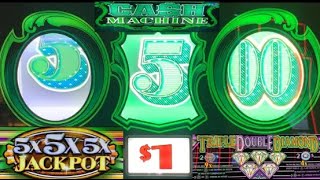 Yes Do It 5X5X5X Jackpots Triple Double Diamond Cash Machine Slot Play Venetian The Mirage