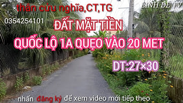 T115:Bán đất mặt tiền lộ nhựa cách quốc lộ 1a 20met ở xã thân cửu nghĩa tiền giang