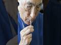 The process of making a Japanese brush. An 81-year-old craftsman making brushes for 65 years.