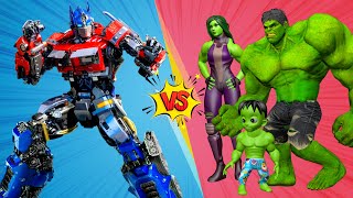 EVOLUTION OF FAMILY HULK VS NEW TRANSFORMERS: RISE OF THE BEASTS : Who Is The King Of Monsters?