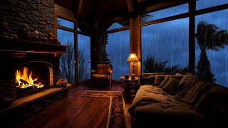 Rain and Cozy Fire for Deep, Restful Sleep  Deep Rain Sounds for Sleeping  Fall Asleep Faster