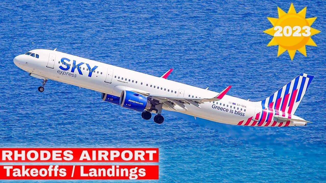 RHODES AIRPORT | Awesome Plane Spotting | Summer 2023
