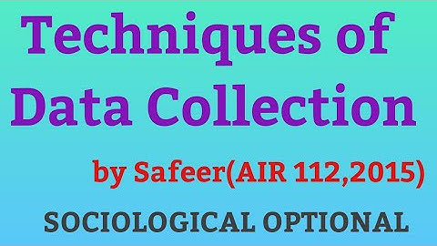 Techniques of Data Collection Part 1#Complete_UPSC_Courses #Download_ZIAIAS_APP#_#Ziasafir_SOCIOLOGY