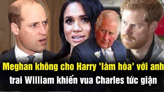 Meghan Không Cho Harry Làm Hòa Với Anh Trai William Khiến Vua Charles Tức Giận