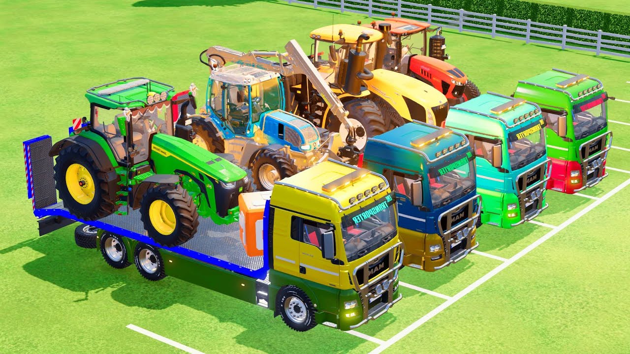 Colorful Heavy Machine - COLORFUL KOMATSU, EXCAVATOR,ELKON MIXER TRUCK TRANSPORTING WITH TRUCK #40