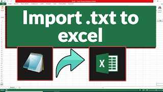 how to import .txt file to excel sheet in a nice format