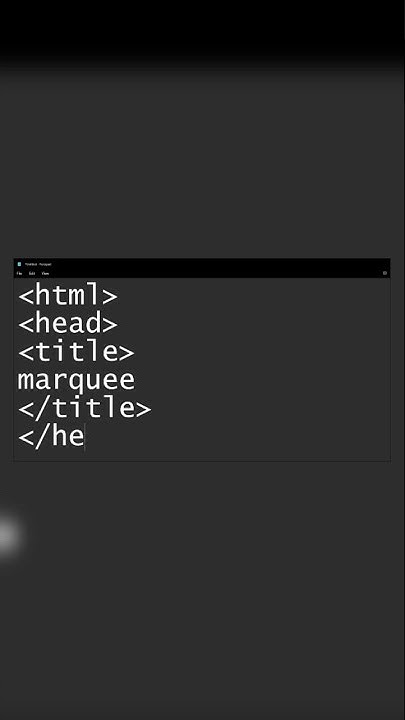Marquee tag in html(notepad).#html #notepad #basic #htmlcode # ...