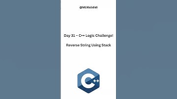 Day 31: Reverse String Using Stack!!#coding #ai #cplusplus #programming #education #shorts #ytshorts