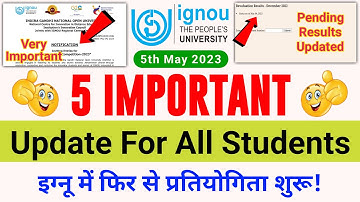 IGNOU Released 5 Important Updates For All Students | Business Plan Competition_Results New Update