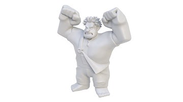 3d model of the cartoon character Ralph. Superhive, CGtrader (no sound)