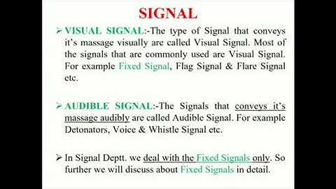 Basic concept of signalling part-1