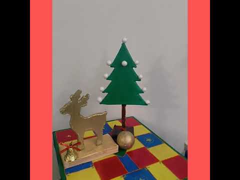 merry Christmas, Christmas decor items from waste cardboard
