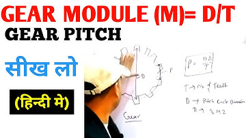 Gear Module || Gear Module Calculation in Hindi || Gear Pitch ||  Root clearance by Shadab sir