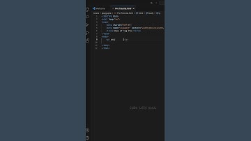 Use Of Pre Tag In HTML 👨‍💻