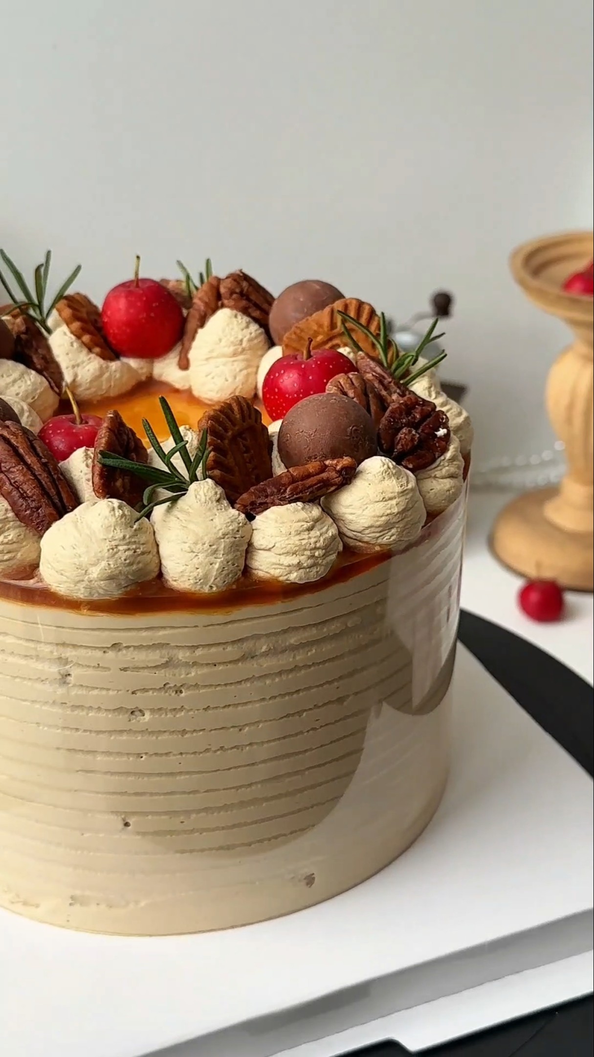 Caramel Latte Cake Baker's Daily Life Immersion Cake Making Healing Food