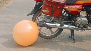 Balloon Vs Hero Honda Bike Silencer - Super Big Size Balloon Create