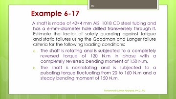 Lecture 36: Chapter 6: Fatigue Failure Resulting from Variable Loading -8