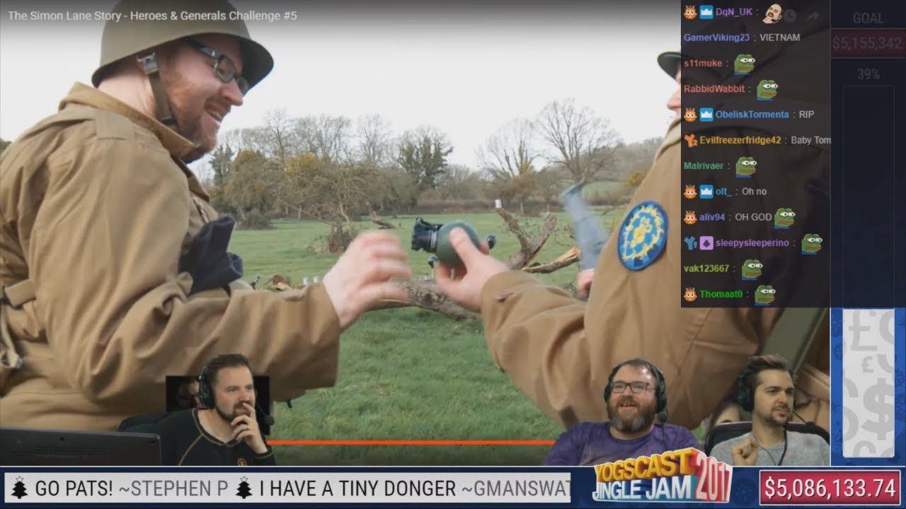 Simon, Lewis and Turps Reacts to Simon's War Stories and Grenade Flashback with Twitch Chat