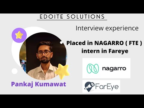 Placed in Nagarro ( FTE) | SDE intern in Fareye | Interview experience | Edoite Solutions