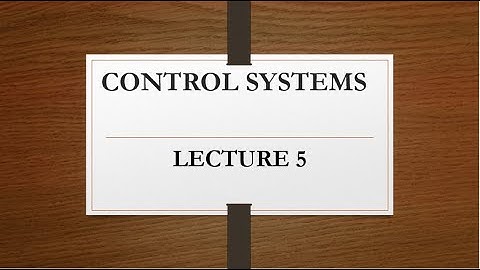Control System Lecture 5